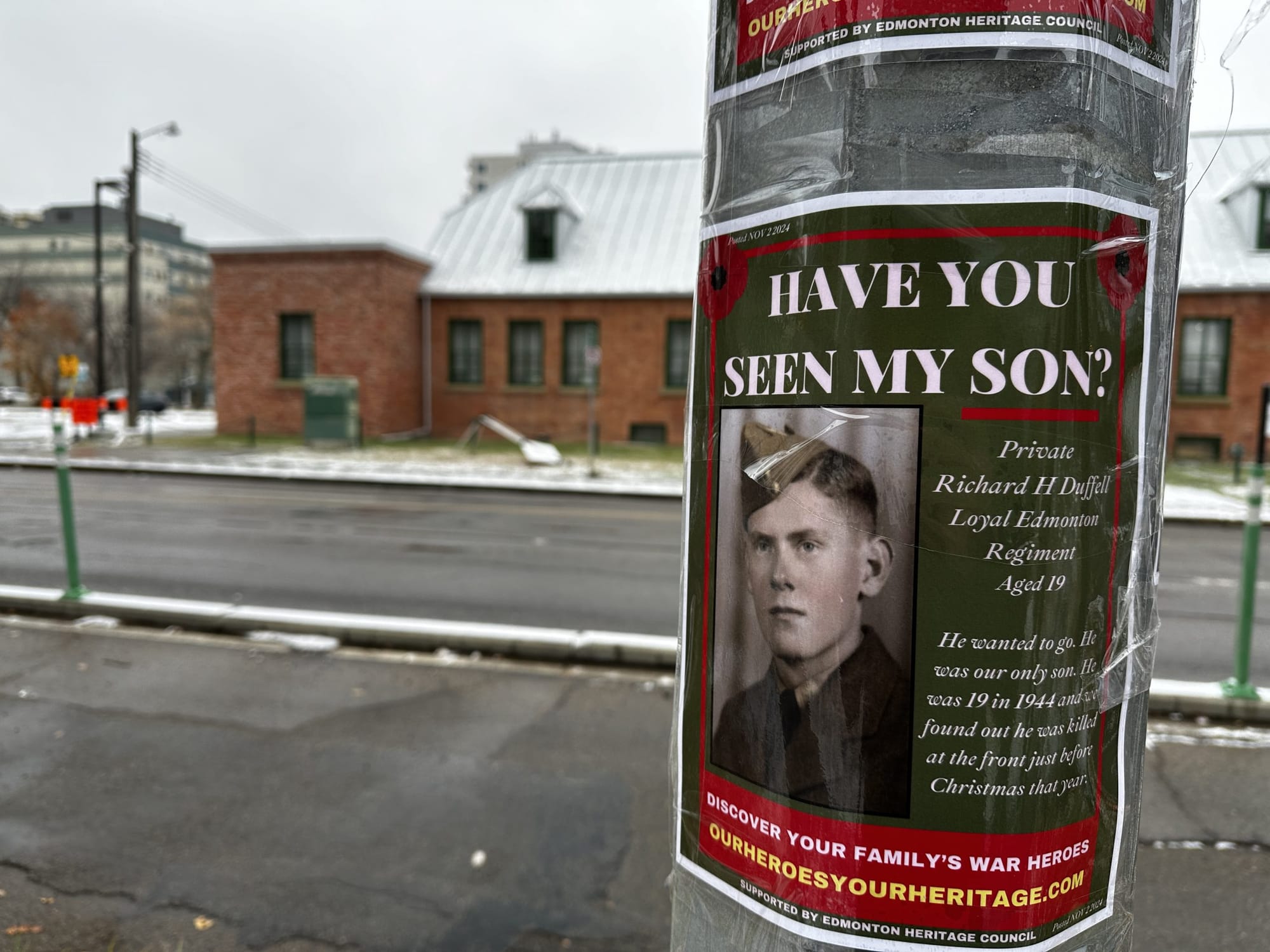 More than 100 posters of fallen Edmonton soldiers will be posted along 100 Ave