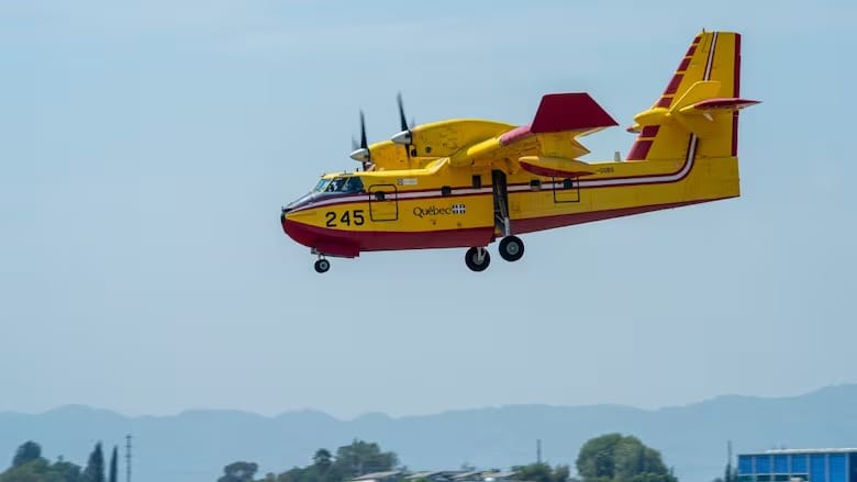 Quebec plane fighting L.A. fires grounded after being struck by drone post image